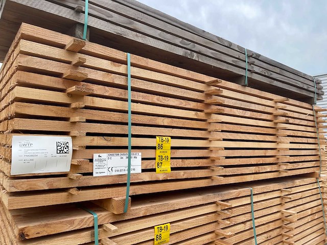 Douglas planken fijnbezaagd 3000x200x43mm (30x) - afbeelding 3 van  3