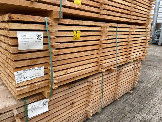 Douglas planken fijnbezaagd 3000x200x43mm (60x) - afbeelding 4 van  4