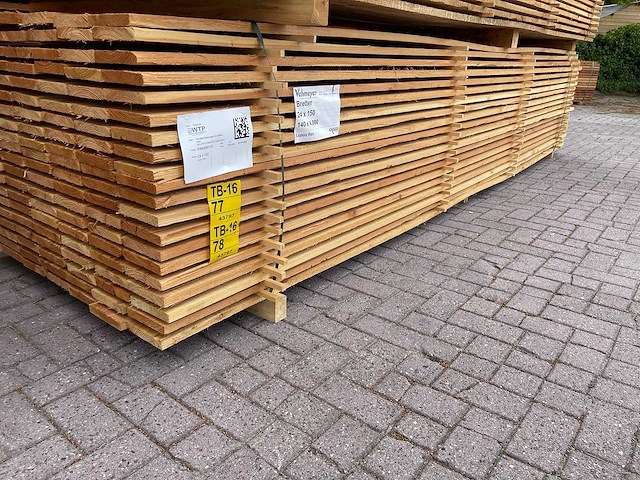 Douglas planken fijnbezaagd 4000x150x24mm (70x) - afbeelding 4 van  4