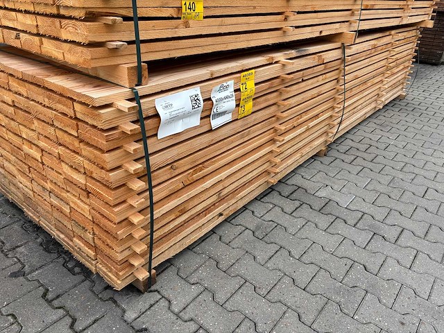 Douglas planken fijnbezaagd 4000x150x25mm (77x) - afbeelding 4 van  4