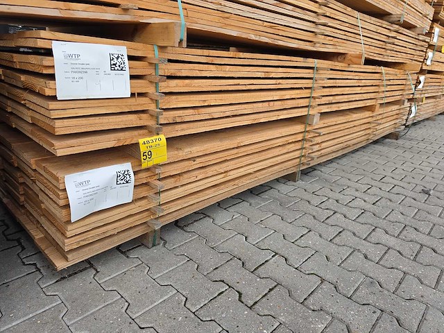 Douglas planken fijnbezaagd 4000x200x18mm (120x) - afbeelding 4 van  4
