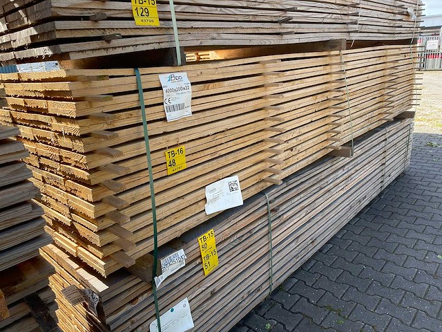 Douglas planken fijnbezaagd 4000x200x22mm (125x) - afbeelding 4 van  4