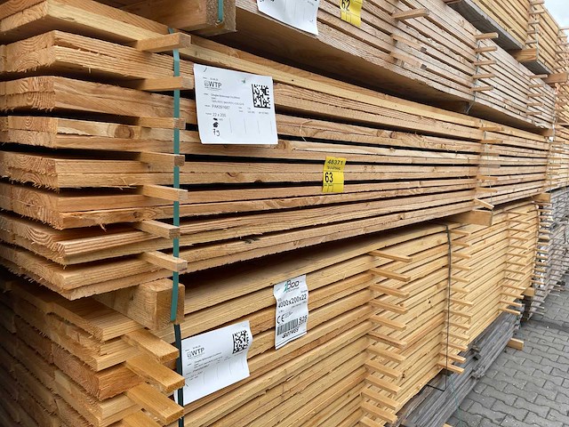 Douglas planken fijnbezaagd 4000x200x22mm (79x) - afbeelding 4 van  4