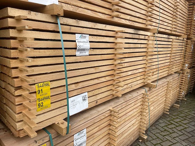 Douglas planken fijnbezaagd 4000x200x43mm (35x) - afbeelding 4 van  4