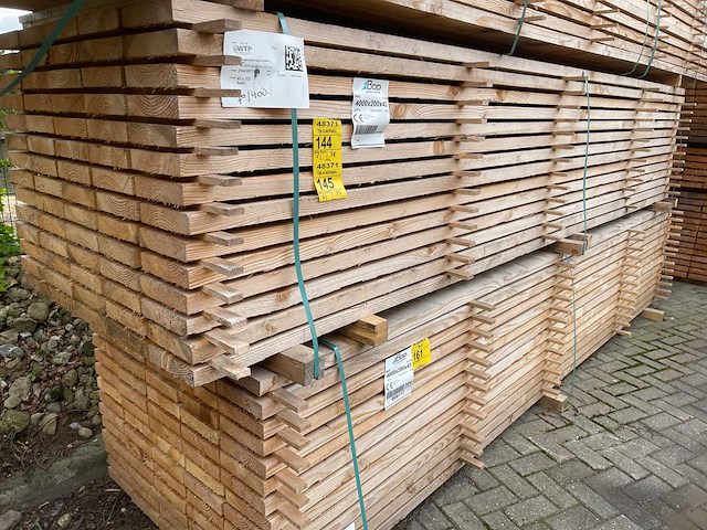 Douglas planken fijnbezaagd 4000x200x43mm (35x) - afbeelding 4 van  4