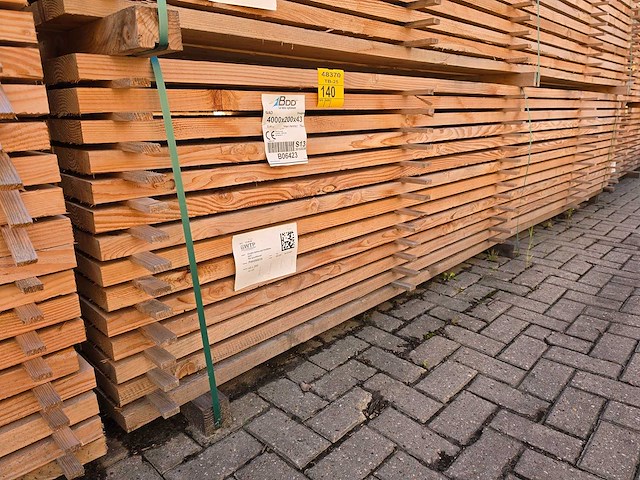 Douglas planken fijnbezaagd 4000x200x43mm (70x) - afbeelding 4 van  4