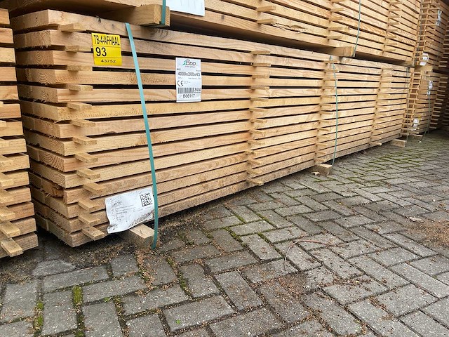 Douglas planken fijnbezaagd 4000x200x43mm (70x) - afbeelding 4 van  4