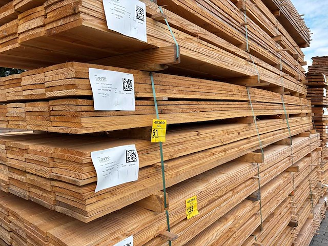 Douglas planken fijnbezaagd 5000x200x18mm (120x) - afbeelding 4 van  4