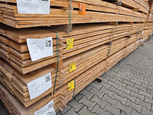 Douglas planken fijnbezaagd 5000x200x18mm (50x) - afbeelding 4 van  4