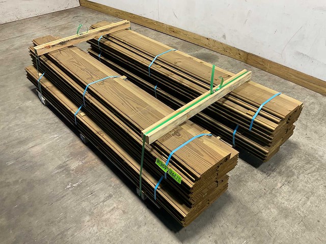Douglas plankenscherm bouwpakket met afdekkap 224x187 cm (4x) - afbeelding 1 van  10