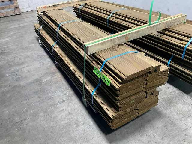 Douglas plankenscherm bouwpakket met afdekkap 224x187 cm (4x) - afbeelding 3 van  10