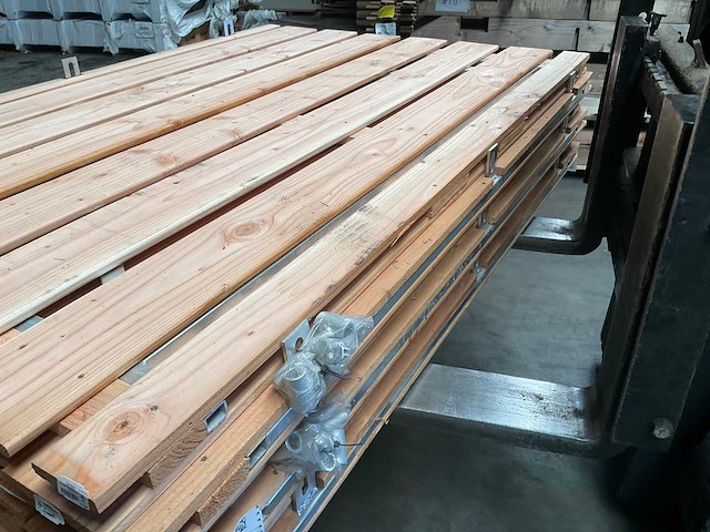 Douglas poort met stalen frame - 180x120 cm - afbeelding 2 van  9