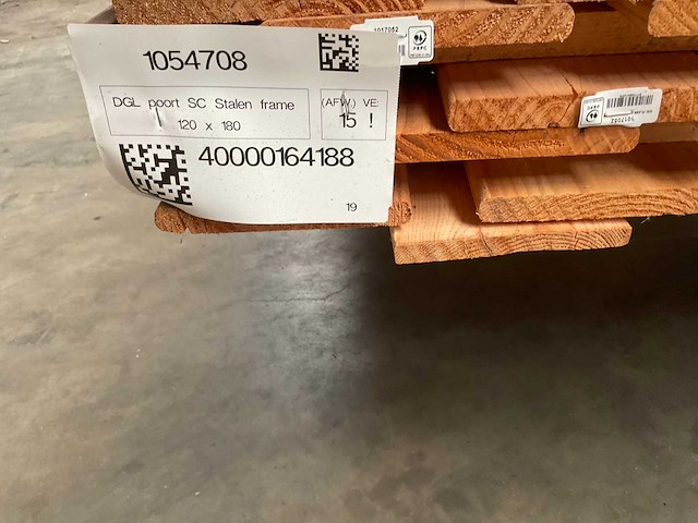Douglas poort met stalen frame - 180x120 cm - afbeelding 3 van  9