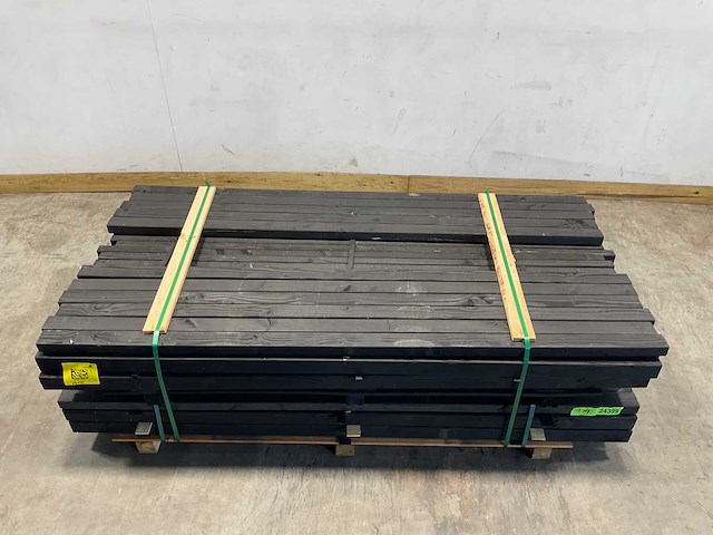 Douglas regel geschaafd zwart 215x7x4,5 cm (110x) - afbeelding 1 van  6