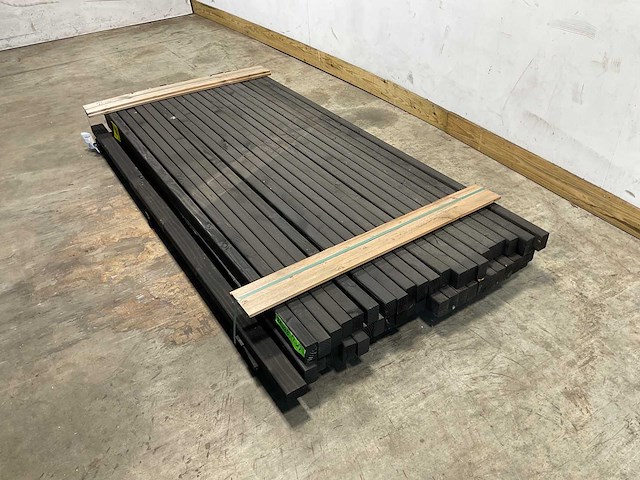 Douglas regel geschaafd zwart 228x7x4,5 cm (44x) - afbeelding 1 van  4