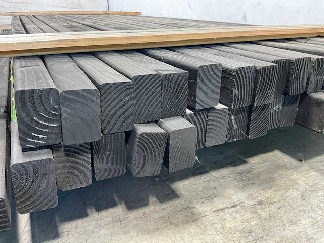Douglas regel geschaafd zwart 228x7x4,5 cm (44x) - afbeelding 3 van  4