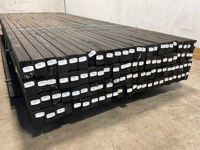 Douglas regel geschaafd zwart 278,5x7x4,5 cm (96x) - afbeelding 5 van  5