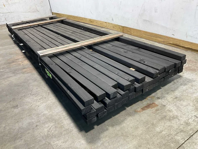 Douglas regel geschaafd zwart 371x7x4,5 cm (40x) - afbeelding 2 van  7