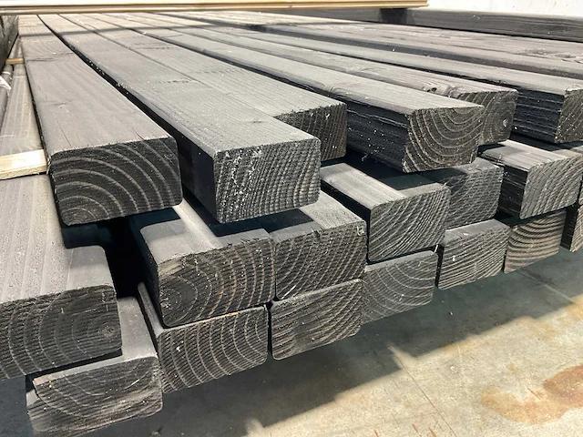 Douglas regel geschaafd zwart 371x7x4,5 cm (40x) - afbeelding 5 van  7