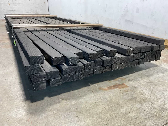 Douglas regel geschaafd zwart 371x7x4,5 cm (40x) - afbeelding 6 van  7
