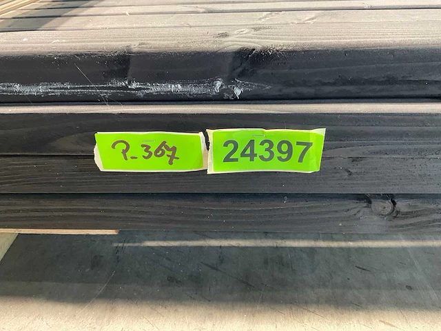 Douglas regel geschaafd zwart 371x7x4,5 cm (40x) - afbeelding 7 van  7