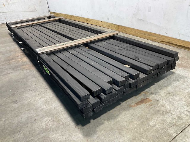 Douglas regel geschaafd zwart 371x7x4,5 cm (45x) - afbeelding 2 van  6