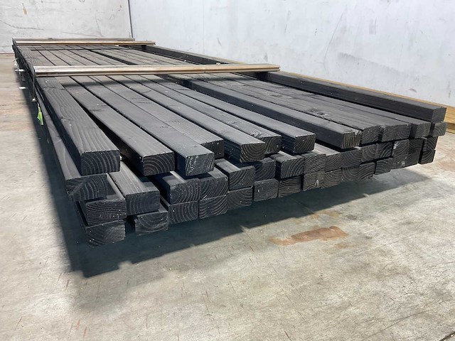 Douglas regel geschaafd zwart 371x7x4,5 cm (45x) - afbeelding 5 van  6