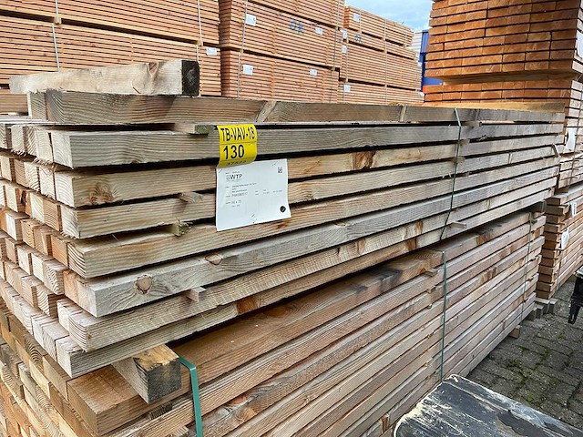 Douglas regels fijnbezaagd 3000x75x50mm (104x) - afbeelding 4 van  4