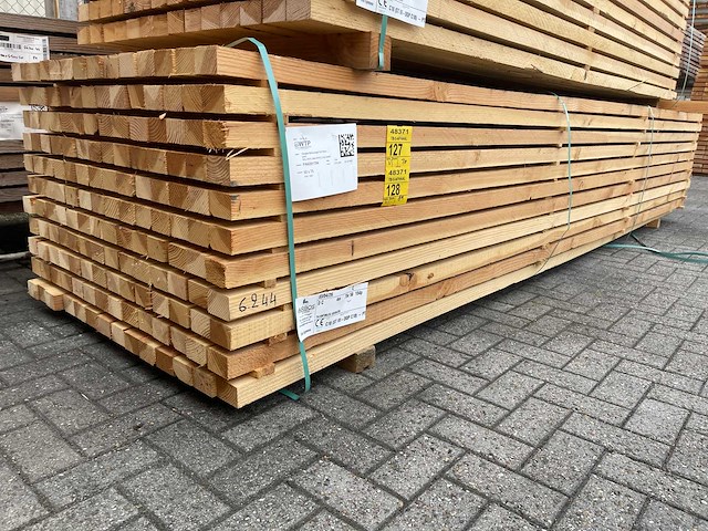 Douglas regels fijnbezaagd 4000x75x50mm (84x) - afbeelding 4 van  4