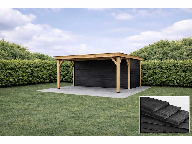 Douglas terrasoverkapping met berging - 524x300x257 cm - afbeelding 2 van  5