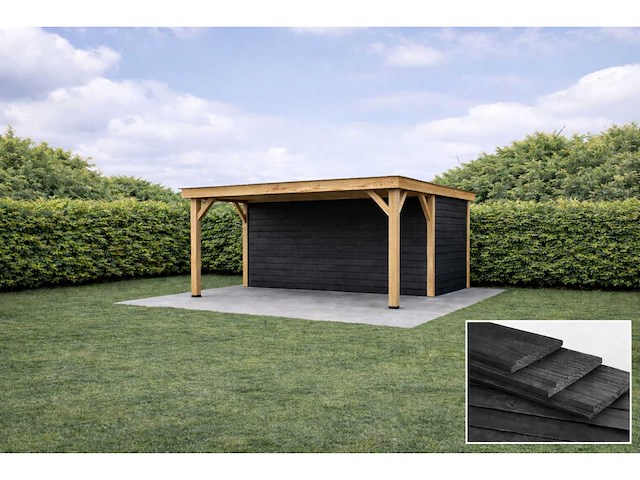 Douglas terrasoverkapping met berging - 524x500x257 cm - afbeelding 2 van  4