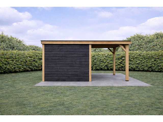 Douglas terrasoverkapping met berging - 624x500x257 cm - afbeelding 3 van  5