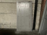 Douglas tuindeur in kozijn grijs 215x110 cm - afbeelding 1 van  3