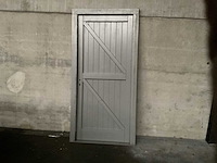 Douglas tuindeur in kozijn grijs 215x110 cm - afbeelding 2 van  3