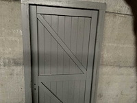 Douglas tuindeur in kozijn grijs 215x110 cm - afbeelding 3 van  3