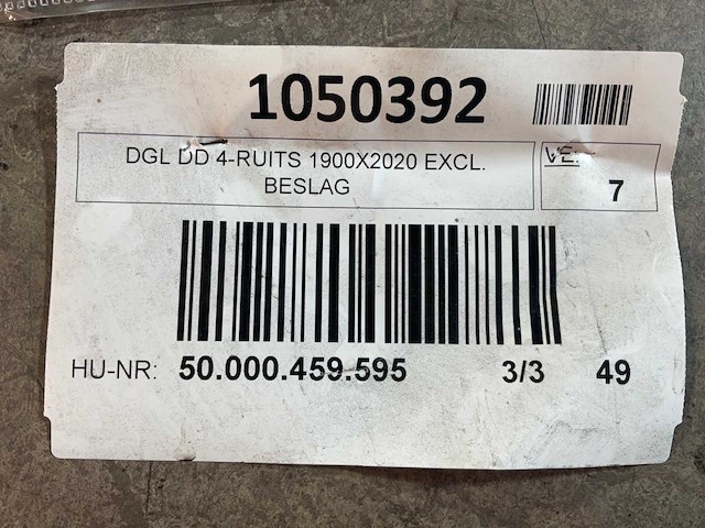 Douglas tuinhuis dubbele deur 4-ruits 1900x2020 mm - afbeelding 5 van  6