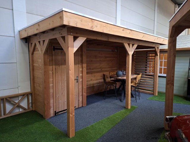 Douglas tuinhuis met overkapping - 500x235cm - afbeelding 1 van  3