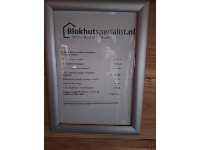 Douglas tuinhuis met overkapping - 500x235cm - afbeelding 3 van  3