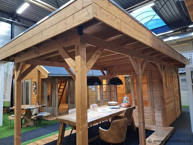 Douglas tuinhuis met veranda - 715x345x270 cm - afbeelding 3 van  22