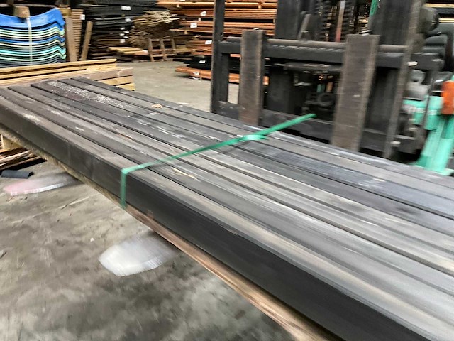 Douglas tuinpaal zwart geïmpregneerd - 400x8,8x8,8 cm (9x) - afbeelding 2 van  7