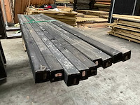 Douglas tuinpaal zwart geïmpregneerd - 400x8,8x8,8 cm (9x) - afbeelding 5 van  7