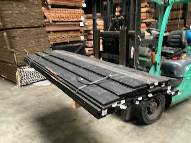 Douglas tuinplank zwart gespoten - 240x14x1,6 cm (36x) - afbeelding 1 van  9