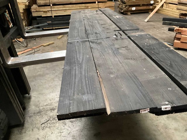 Douglas tuinplank zwart gespoten - 300x20x2 cm (11x) - afbeelding 5 van  8