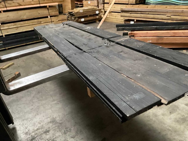 Douglas tuinplank zwart gespoten - 300x20x2 cm (11x) - afbeelding 6 van  8