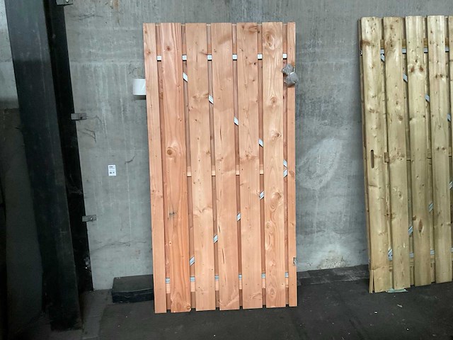 Douglas tuinpoort met metalen frame 190x100 cm - afbeelding 3 van  4