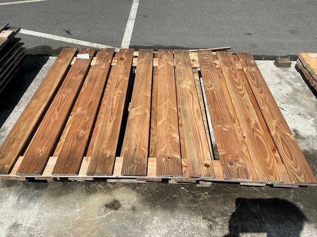 Douglas tuinscherm 21 planks 180x180 cm - afbeelding 1 van  1