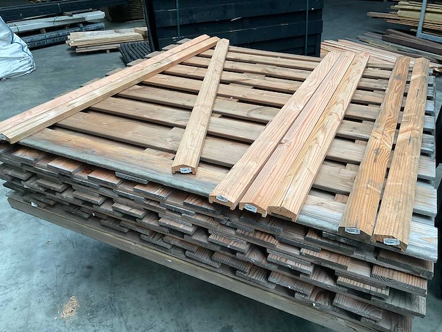 Douglas tuinscherm blank - 180x180 cm (6x) - afbeelding 3 van  3