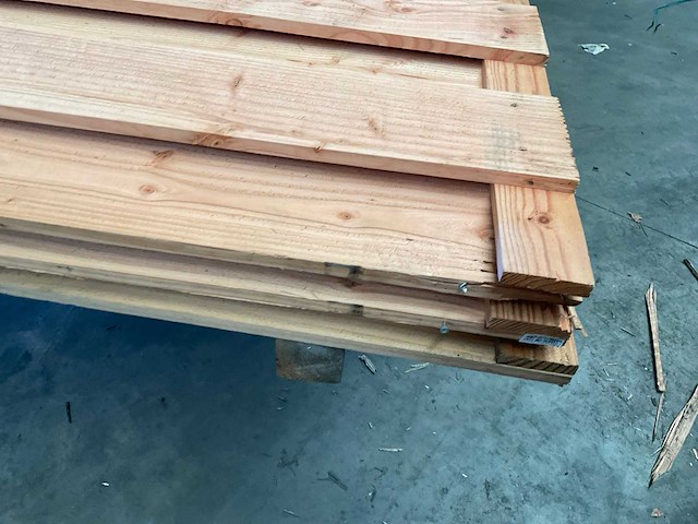 Douglas tuinscherm fijnbezaagd 18-planks - 180x180 cm (3x) - afbeelding 3 van  11