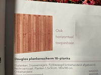 Douglas tuinscherm fijnbezaagd 18-planks - 180x180 cm (3x) - afbeelding 9 van  11