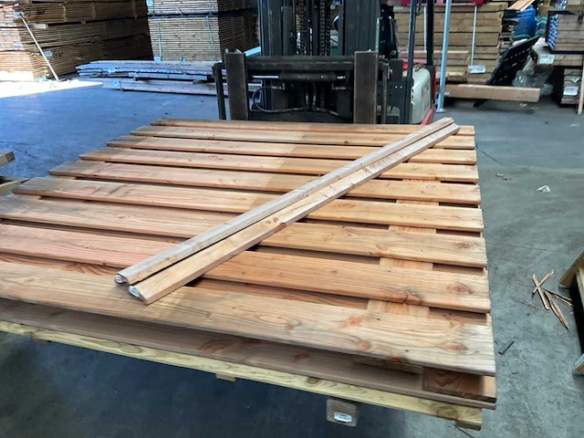 Douglas tuinscherm geschaafd 17-planks - 180x180 cm (2x) - afbeelding 4 van  9
